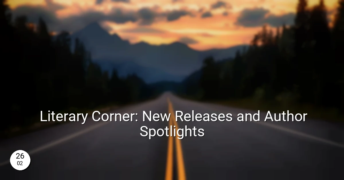 Literary Corner: New Releases and Author Spotlights
