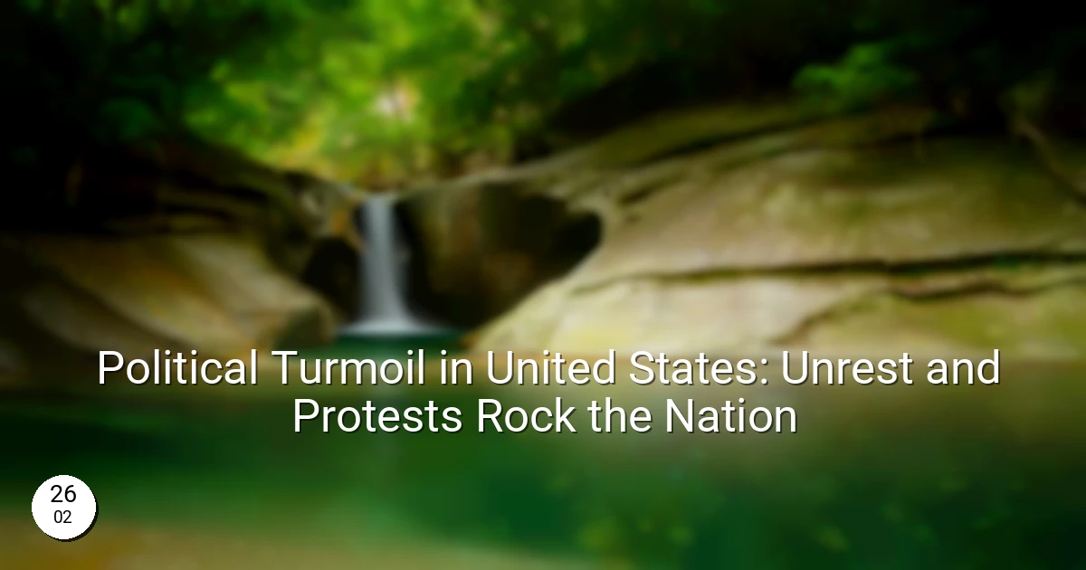 Political Turmoil in United States: Unrest and Protests Rock the Nation