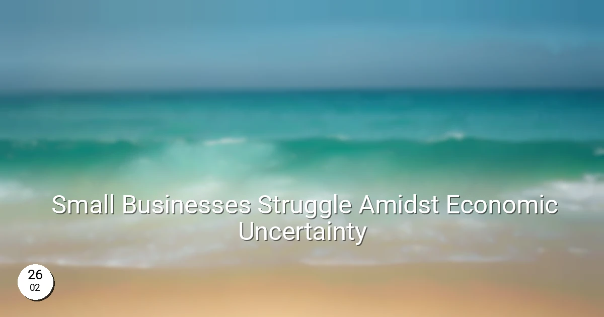 Small Businesses Struggle Amidst Economic Uncertainty